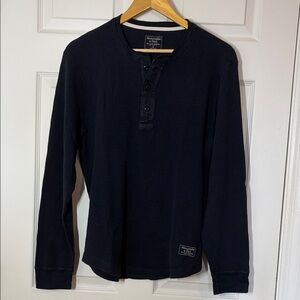 Abercrombie & Fitch (2012) Dark Blue Henley - Men’s Medium